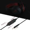 SADES MH601 Gaming Headset, Noise Reduction, 3.5mm, Black Red - 5