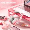 B5 Cat Ear Pink RGB Wireless Bluetooth HiFi USB-C Headset - 6