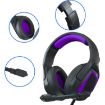 Anivia MH602 Black Purple 3.5mm Wired Gaming Headset w/ Mic - 4