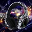 ONIKUMA K20 PS4 Gaming Headset with RGB Light & Mic (Black Gray) - 2