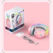 ONIKUMA X33 Pink RGB E-Sports Gaming Headset, 2m Cable - 9