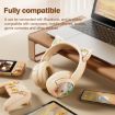 B5 Beige Cat Ear RGB Wireless Bluetooth USB-C HiFi Headset - 6