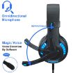 SADES MH603 Black Blue Gaming Headset with Mic, 3.5mm Port Adjustable - 3