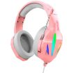 ERXUNG J5 Pink Head-Mounted Luminous Gaming Headset with Mic - 3