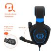 SADES AH-28 3.5mm Noise Reduction Gaming Headset, 2m Cable, Black Blue - 4