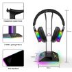 RGB Color Changing Gaming Headset Stand with Dual USB (Black) - 3