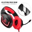 ONIKUMA K1B Red Stereo LED Headphones with Mic for PS4, PC, Phone - 5