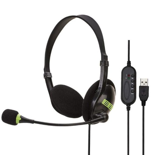 Aviation Headset with Microphone - USB Interface Headphone - 1