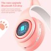 B39 Purple LED Cat Ear Wireless Bluetooth Headset - 3