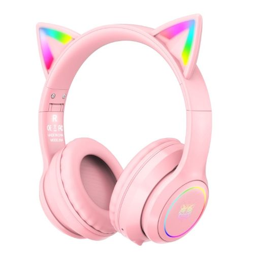 ONIKUMA B90 Pink RGB Wireless Bluetooth Headphones - 1
