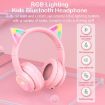 ONIKUMA B90 Pink RGB Wireless Bluetooth Headphones - 6