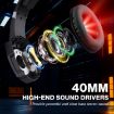 KOTION EACH G9000 Black On-Ear Gaming Headset with Mic, 2.1m Cable - 2