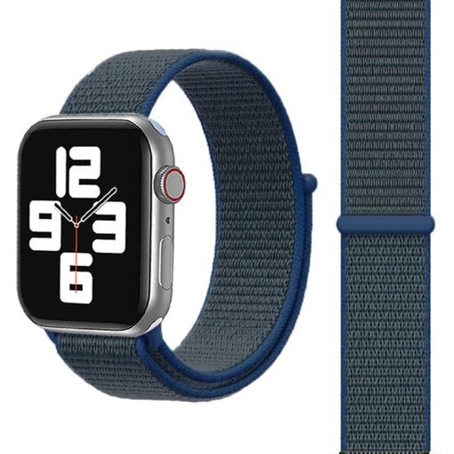 Dark Blue Nylon Watch Band for Apple Watch 46/49/45/44mm - 1