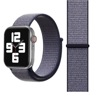 Navy Blue Nylon Watch Band for Apple Watch 49/46/45/44mm - 1