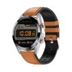 DW16 1.39" AMOLED Smart Watch, Heart Rate/BP Monitor, Leather Strap - 1