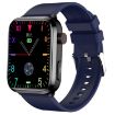 ET210 Smart Watch, 1.91" IPS, Temp/ECG, IP67, Dark Blue Silicone Band - 1