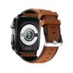 1.83" IPS TK11P Smart Watch, IP68 Waterproof, ECG, Leather Band - Brown - 3
