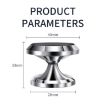 F19 360 Rotating Silver Car Magnetic Metal Phone Holder - 2
