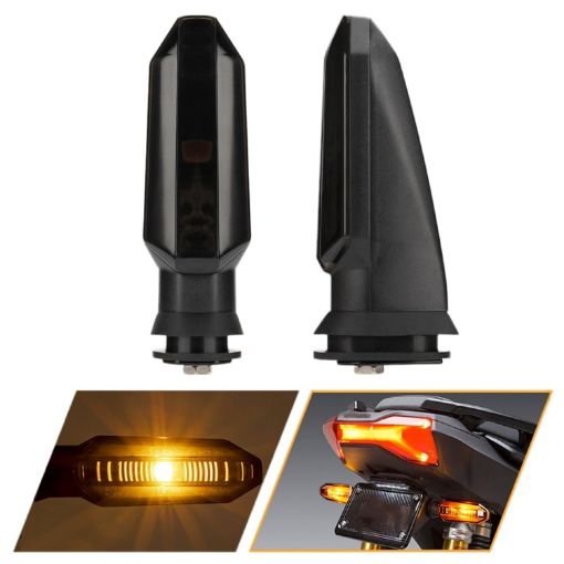 Honda RS150 XRE300 CRF300 X-ADV LED Turn Signal Lights (2pcs, Black) - 1