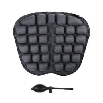 Car Office Inflatable Airbag Seat Cushion - Manual Inflation Black - 1