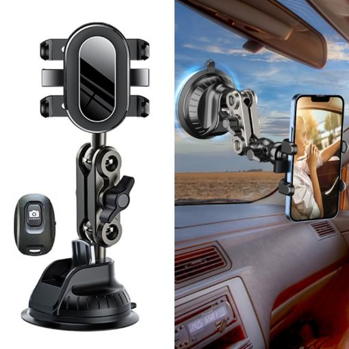 Universal Overhead Camera Phone Holder with Bluetooth Remote Control - 1