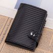X-51 Pop-up RFID Anti-theft PU Leather Wallet (Carbon Fiber Black) - 2