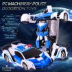 1023 4 Channel Remote Control Deformable Police Model Toy Car - 5