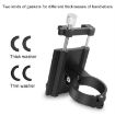 Silver Aluminum Alloy Phone Bracket for Motorcycle Handlebars - 4