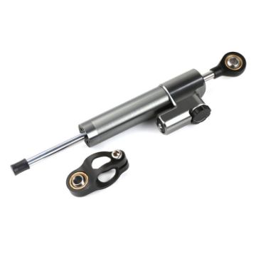 Universal Motorcycle Handlebar Steering Stabilizer Damper (Silver Grey) - 1