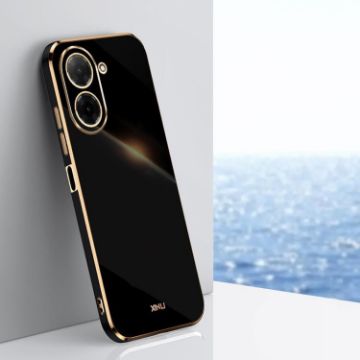 Redmi A5/Poco C71 XINLI 6D Electroplate TPU Phone Case (Black) - 1