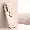Realme C75 XINLI 6D Electroplate TPU Case with Ring Holder (Pink) - 1
