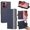 Realme P3 Ultra 5G Blue Leather Phone Case with Twill Texture - 1