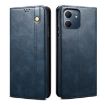 OPPO A5x 4G/5G Leather Case - Oil Wax Crazy Horse Texture (Navy Blue) - 1