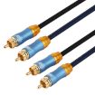 EMK 5m RCA Male to Male Gold Plated Audio Cable (Dark Blue) - 2