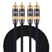 EMK 2x RCA Male Gold Plated Audio Cable 3m for TV/Amplifier/DVD - 1