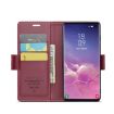 Samsung Galaxy S10 CaseMe 023 Butterfly Leather Case (Wine Red) - 4