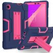 TCL Tab 8 LE/WiFi Silicone Hybrid Case with Holder (Navy/Rose) - 1