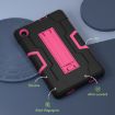 TCL Tab 8 LE/WiFi Hybrid Silicone Tablet Case Holder (Black Rose Red) - 2
