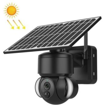 SHIWOJIA 4G Solar Dome IP Camera, 3MP, IP66, EU Version, Black - 1