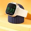 Lavender Wave Pattern Silicone Charging Stand for Apple Watch - 3