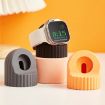 Apple Watch Black Silicone Charging Stand with Wave Pattern - 2