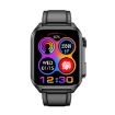 TK12 1.96" IP67 Waterproof Smart Watch: ECG, Bluetooth, Temp (Black) - 2