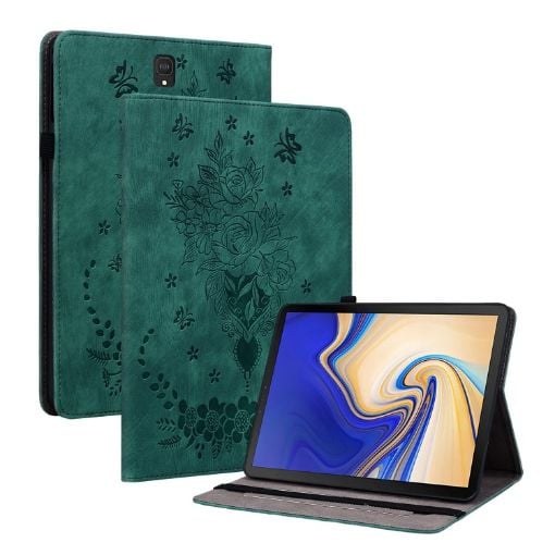 Samsung Galaxy Tab S4 10.5 Butterfly Rose Leather Case Green - 1