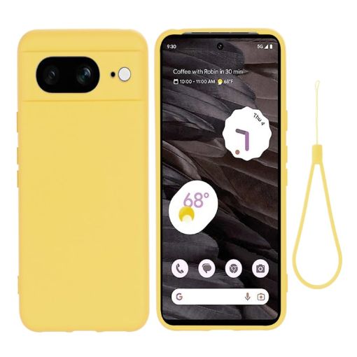 Google Pixel 8 Yellow Silicone Shockproof Phone Case - 1