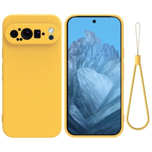 Google Pixel 9 Pro XL Yellow Silicone Shockproof Phone Case - 1