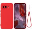 Pixel 9a Red Silicone Shockproof Case - Pure Color - 1