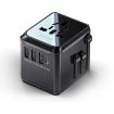Yesido MC-10 Universal Travel Adapter: 3 USB + Type-C Ports, Black - 1
