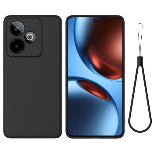 Realme GT 7/GT 7T 5G Black Silicone Dropproof Phone Case - 1