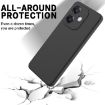 OPPO A3x Solid Color Silicone Dropproof Full Coverage Case (Black) - 5