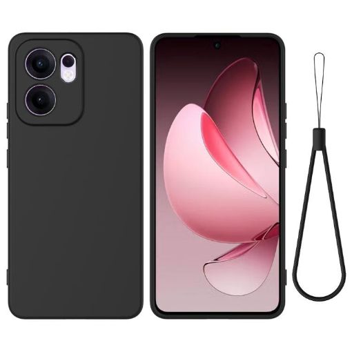 OPPO Reno13 F Solid Black Silicone Dropproof Phone Case 4G/5G - 1